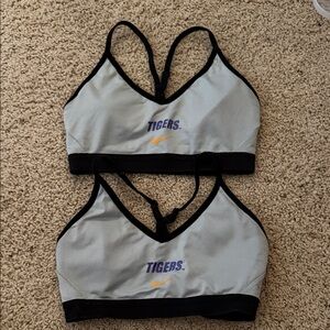 LSU Nike Women's Gray and Black Sports Bra